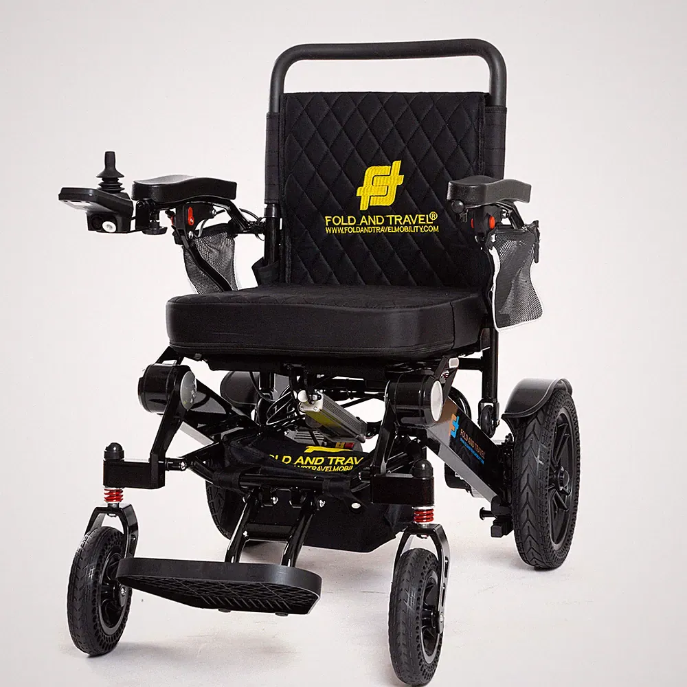 Fold And Travel Auto Fold Remote Control Lightweight Electric Power Wheelchair